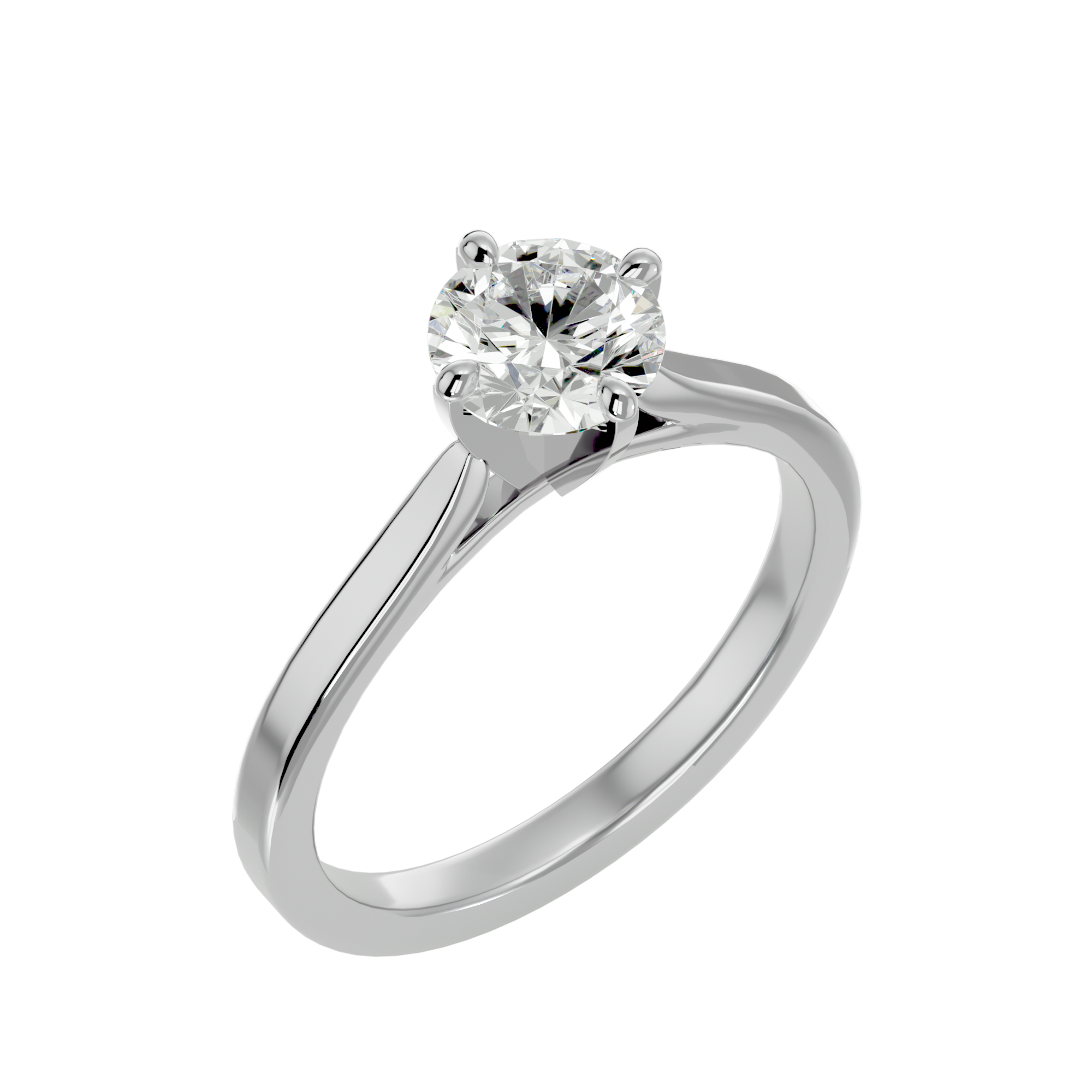 18k 2Tone 4 Claw Oval Solitaire Diamond Engagement Ring | Shadwicks Fine  Jewellery